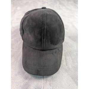 Weatherproof Men's Faux Suede Baseball Cap Black Adjustable Strap Hat RN 67312